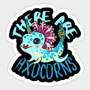 Cute Crazy Psycedelic Space Axolotl Artwork, Axolotl Unicorn Sticker